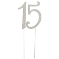 thumbnail image 5 of Adorno para Pastel Verkelly Plateado 21 cm con Piedras Brillantes 15º, 5 of 5