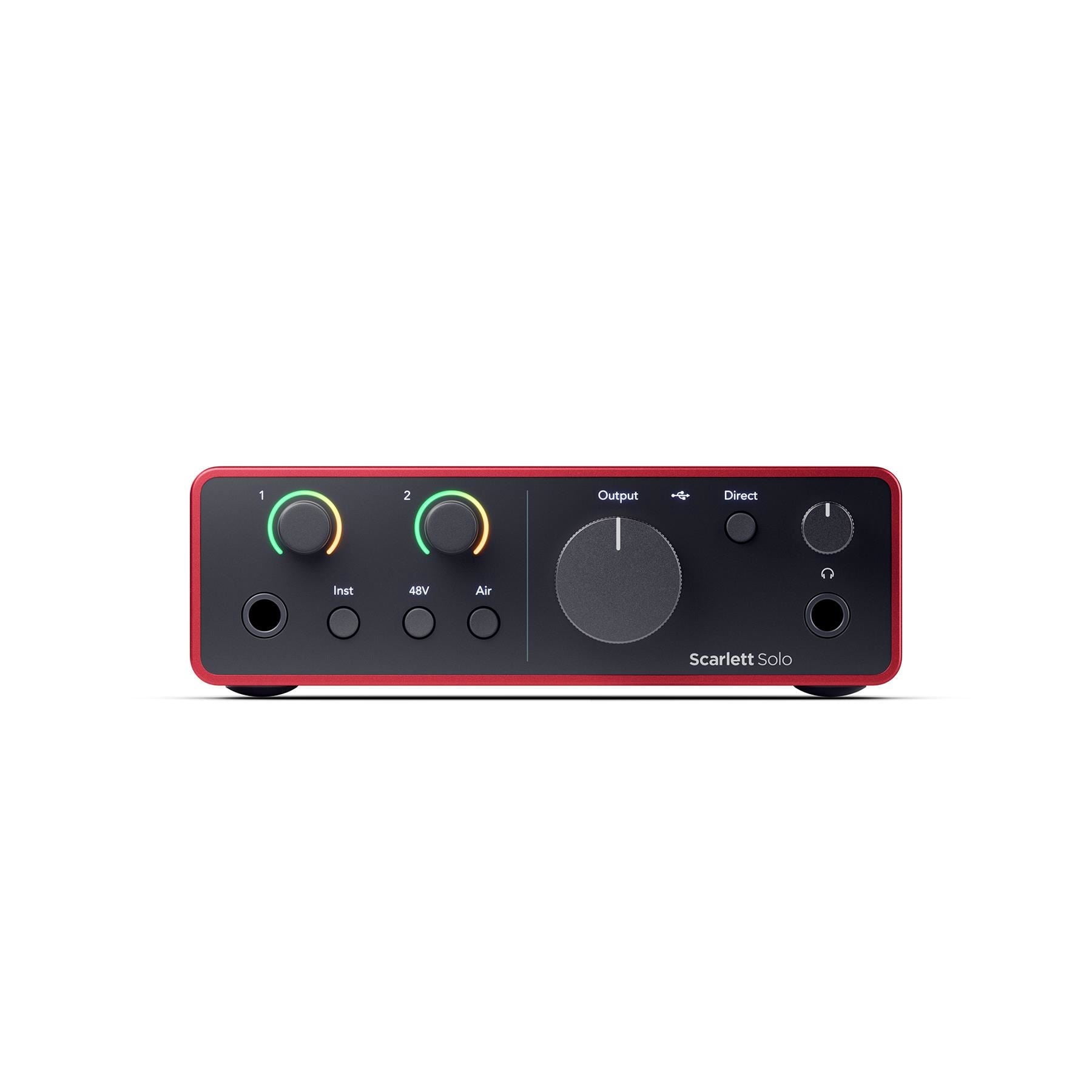 Focusrite Scarlett Solo (4th Gen) USB-C Audio Interface Bundle with XLR Cable