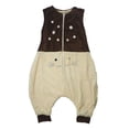 thumbnail image 2 of Saco de dormir para bebé con pies, saco de dormir unisex sin mangas para niños, pijama de franela de 4 estaciones para 1-5 años, 2 of 6