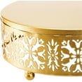 thumbnail image 3 of 3 Pieces Golden Cake Stand Set, 8/10/12 Inch Round Metal Dessert Display Stand Decorative Cake Holder Cupcake Pastry Candy Display Plate for Wedding, Party, Birthday, Event, 3 of 4