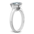 thumbnail image 6 of 14k White Gold Solitaire 1.9ct. Round Beaded Bezel Moissanite Engagement Ring Size 8, 6 of 7