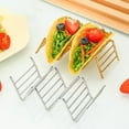thumbnail image 3 of ​​Stainless Steel Taco Stand Holder Commercial-Grade Serving Rack Wavy Tray For Nachos Burritos Countertop Display​​, 3 of 6