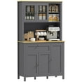 thumbnail image 1 of HOMCOM 71" Kitchen Pantry Storage Cabinet w/Adjustable Shelves Glass Door, 1 of 10