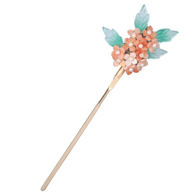 Palillo para el pelo con diamantes de imitación, palillos para el pelo, horquilla para moño para mujeres y niñas, accesorios florales, adornos vintage