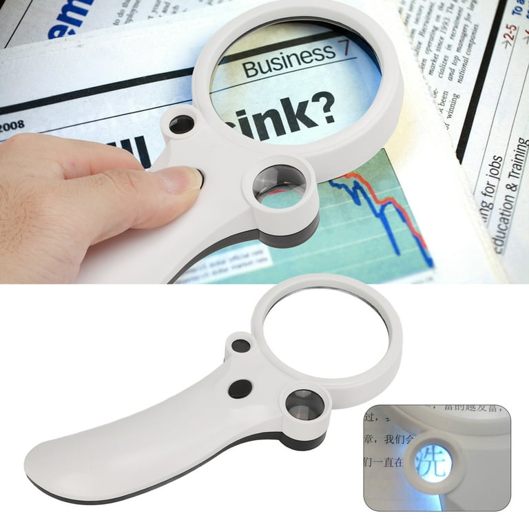 30X Handheld Magnifying Glass, EEEkit 12 LEDs Lighted Magnifier