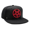 thumbnail image 1 of Gorra Plana Negra Unitalla Pentagrama Rojo, 1 of 5