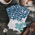 thumbnail image 4 of Blue Marine Coral Kitchen Towel Absorbent Dish Cloth Tableware Towel for Kitchen Household Cleaning Tool, 4 of 7