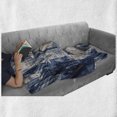 thumbnail image 6 of United States Soft Flannel Fleece Throw Blanket, Double Exposure Image of of Liberty with New York Buildings, Cozy Plush for Indoor and Outdoor Use, 50" x 70", Dark Blue Purplegrey, by Ambesonne, 6 of 6
