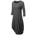 thumbnail image 3 of FashionOutfit Women's Casual 3/4 Sleeve Bubble Midi Dress with Pocket Made in USA, 3 of 4