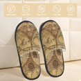 thumbnail image 1 of Lsque World Map1 Print Fuzzy Slippers Fuzzy Soft House Slippers Plush Furry Warm Cozy Open Toe Fluffy Home Shoes-Large, 1 of 3