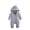 Grey, variant on Bmisegm Baby Bodysuit Shark Hooded Long Sleeve Romper Jumpsuit In Solid Color for Cute Outfit Baby Rompers Girl,White,3-6 Months