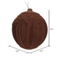 thumbnail image 3 of Vickerman MT196675D Ornement Flocked Ball Chocolat 5.5 Po - 2 par Sac, 3 of 3