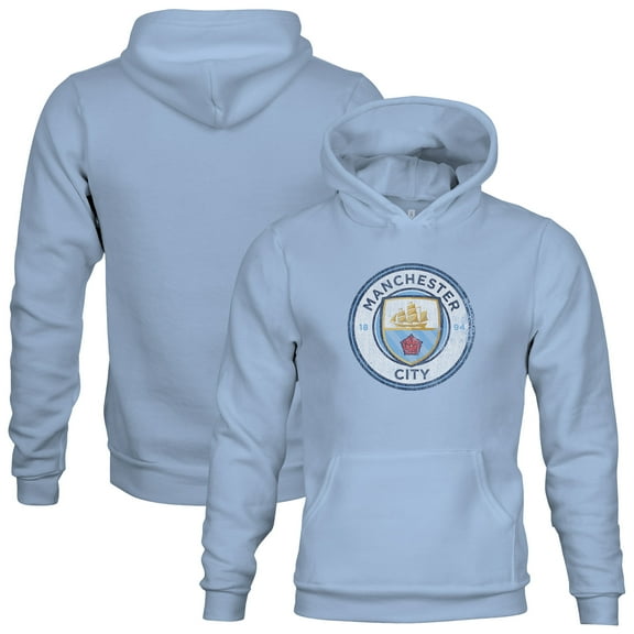Youth 1863FC Sky Blue Manchester City Color Badge Fleece Pullover Hoodie