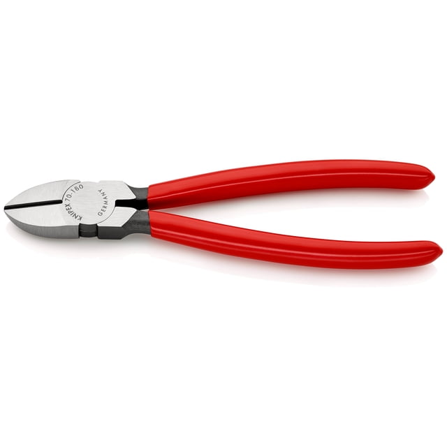 KNIPEX 70 01 180 SB Pinzas de corte diagonal recubierto de plástico acabado pavonado 180 mm