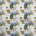 thumbnail image 1 of oneOone Cotton Poplin Brown Fabric Tropical Floral Sewing Fabric By The Yard Printed Diy Clothing Sewing Supplies 42 Inch Wide, 1 of 4