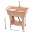 thumbnail image 2 of Spacious Utility Sink Laundry Sink Freestanding Sink Wash Station With Faucet for Laundry, Bathrooms, 2 of 20