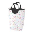 thumbnail image 2 of Waterproof Collapsible Laundry Hamper, Love Graffiti Aluminum Handle Laundry Bag Storage Basket, 50L, 2 of 6