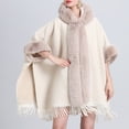 thumbnail image 4 of HJYCHN Hair Scarf for Women Ladies Imitation Collar Hooded Cape Shawl Large Cardigan Scarf Scarves Shawls for Women Beige One Size, 4 of 4