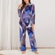 thumbnail image 2 of Fotbe Night Sky Winged French Bulldog Conjunto de Pijama de Manga Larga para Mujer con Estampado, Ropa de Dormir de 2 Piezas, Conjunto de Casa Suave y Cómodo con Bolsillos-Small, 2 of 7