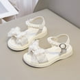 thumbnail image 2 of Quealent Toddler Girls Sandals Little Girls Kids Summer Shoes Toddler Sandals White for Size 12.5, 2 of 5