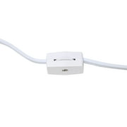 Simple Designs 11.81 Basic Chrome Mini Table Lamp with Fabric Shade, White