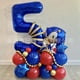 thumbnail image 2 of 39 piezas de globos de aluminio con temática de Sonic The Hedgehog, globos de números azules para cumpleaños, juego de dibujos animados, decoraciones para fiestas de cumpleaños infantiles, 2 of 5