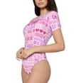 thumbnail image 2 of Daiia Best Mom ever print Women's Crew Neck Short Sleeve Bodysuit Fashion Tops Fit Casual Basic Extender Bodysuit-XX-Large, 2 of 9