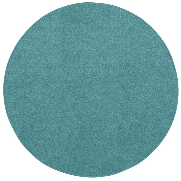 Starwars Collection Solid Color Area Rugs Teal 3' Round