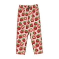 thumbnail image 4 of Naloa Cute Strawberry Print Women’s Ultra-Soft Comfy Pajama Lounge Pants with Pockets & Drawstring, 4 of 8