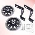 thumbnail image 4 of 2PCS Children Bike Auxiliary Wheel Flashing Light Mute Wheel Accessories with 18 Inch Bracket (Black), 4 of 8
