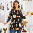 thumbnail image 3 of LARACE Plus Size Tunics for Women Long Shirts in Sizes up to 4X Casual Wear or Dressing Up, Available in a Variety of Colors and Styles(4X,Flower42_Halloween), 3 of 8