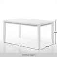 thumbnail image 4 of Castle Place Diamond Glam Rectangular 59"L Wooden Dining Table, White, 4 of 5