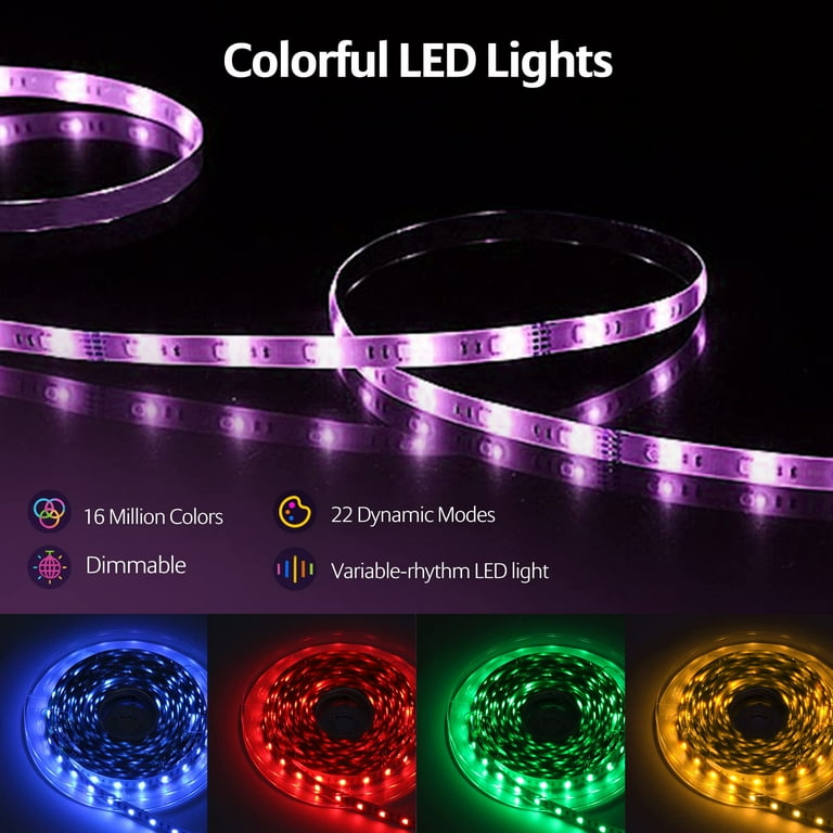 LED Strip Lights 80ft,LED Lights for Bedroom Sync with Music,LED