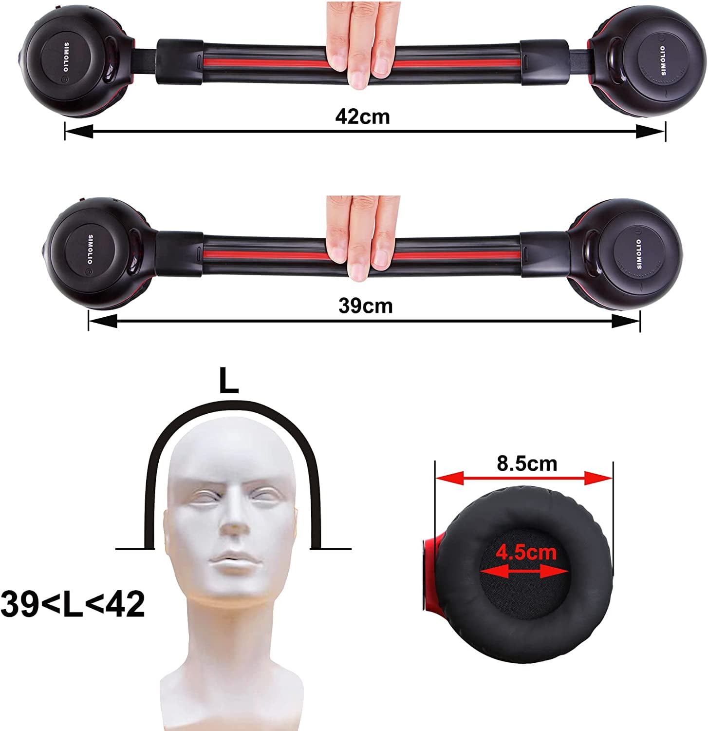 SIMOLIO 2 Pack of IR Headphones for Car DVD, Wireless Uconnect Headphones for Kids Compatible with Honda Odyssey, Chrysler Pacifica, GMC Yukon, Toyota Sienna, Chevy Tahoe, SM-561B2-W (New)