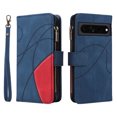 thumbnail image 6 of Jiahe Cover For Google Pixel 7 Pro 6.7 inch Wallet Case with Card Holder,Shockproof Flip Leather Zipper with Wrist Strap Magnetic Kickstand Case Cover,Blue, 6 of 6