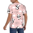 thumbnail image 6 of Easygdp Panda Men's Muscle T-Shirt Men's Baseball Short Sleeves, for Gym Workout Athletic with Button - 3X-Large, 6 of 9