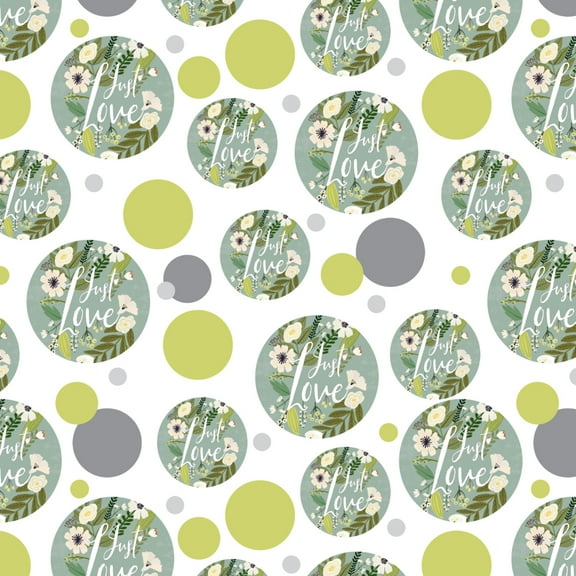 Just Love Wedding Engagement Flowers Premium Gift Wrap Wrapping Paper Roll