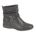thumbnail image 1 of Boulevard Womens Ruched Inside Zip/Buckle Ankle Boots, 1 of 1