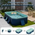 thumbnail image 2 of LIXI Non-Inflatable Swimming Pools,102in Foldable Large Above Ground Outdoor Family Pool for 1-6 People,Adults and Kids Use,100"×66"×20",Blue, 2 of 9