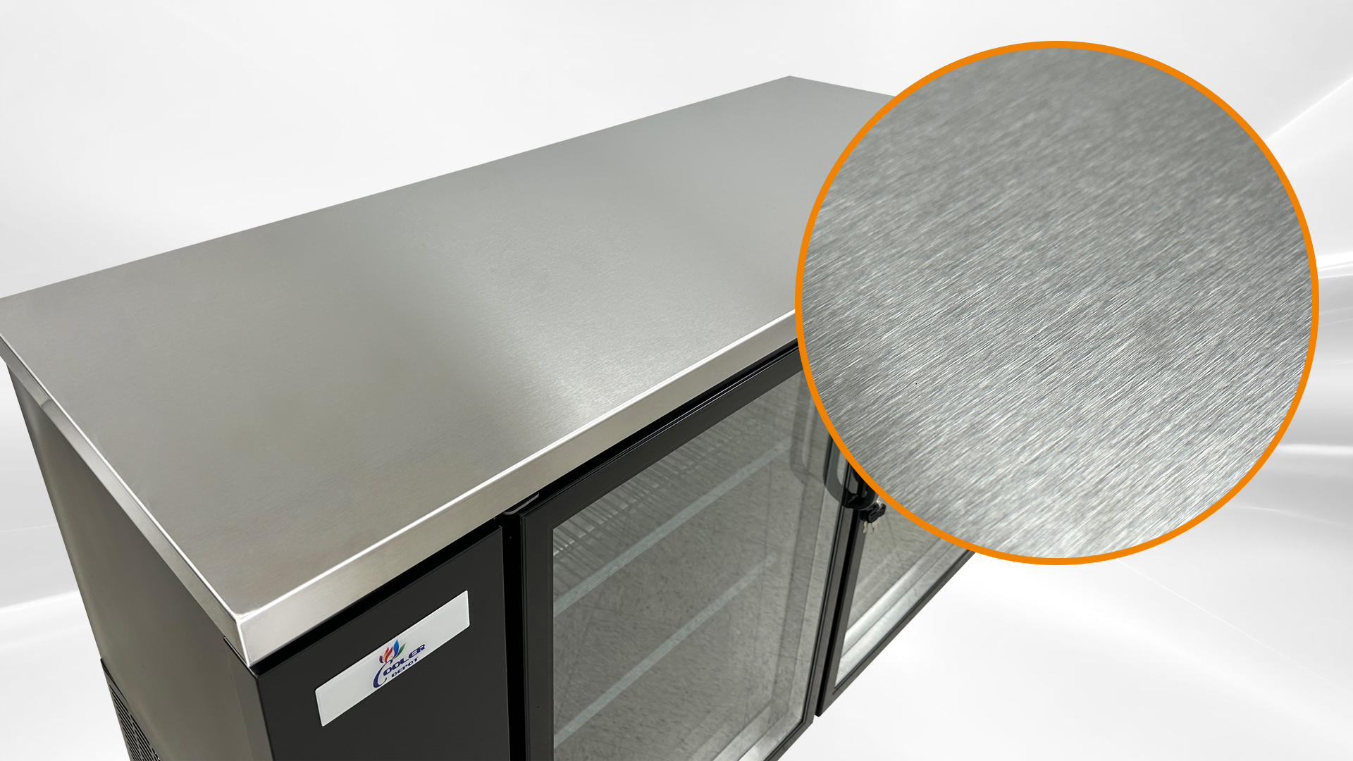 60" Commercial Back Bar Cooler – Double Glass Door Beer Refrigerator, 16 cu.ft, R134a, 115V | NSF ETL Certified