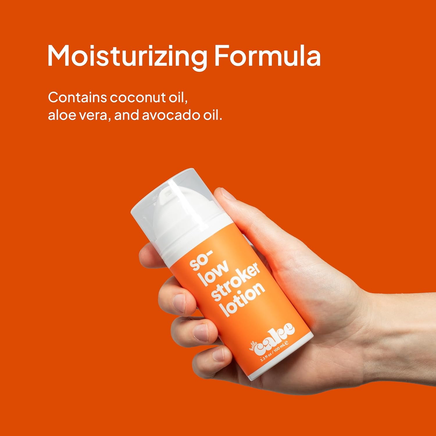 Hello Cake So-Low Stroker Lotion for Men, Coconut-Oil Based Moisturizing Self-Play Cream, 1.7 fl oz​