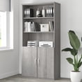thumbnail image 7 of Studio A Tall 5 Shelf Bookcase with Doors in Platinum Gray - Engineered Wood, 7 of 7