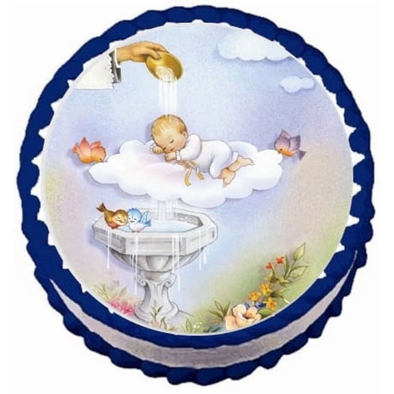 Baptism Cake Topper Image, by Beautiful Baby
