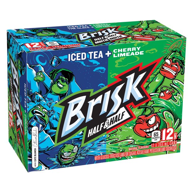 Brisk Half & Half Iced TeaCherry Limeade, 355mL Cans, 12 Pack Walmart.ca