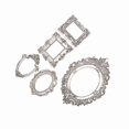 thumbnail image 2 of 5Pcs Vintage Resin Picture Frame Flower Oval Rectangle Frame, Tabletop Jewelry Display Frame for Photography Home Decor, 2 of 4