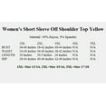 thumbnail image 6 of eVogues Women's Short Sleeve Off Shoulder Top Yellow, 6 of 6