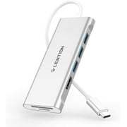 LENTION USB C Hub with HDMI,3 USB 3.0,SD Card Reader Multi-Port Adapter Compatible MacBook,Windows,Chrome(C34,Silver)