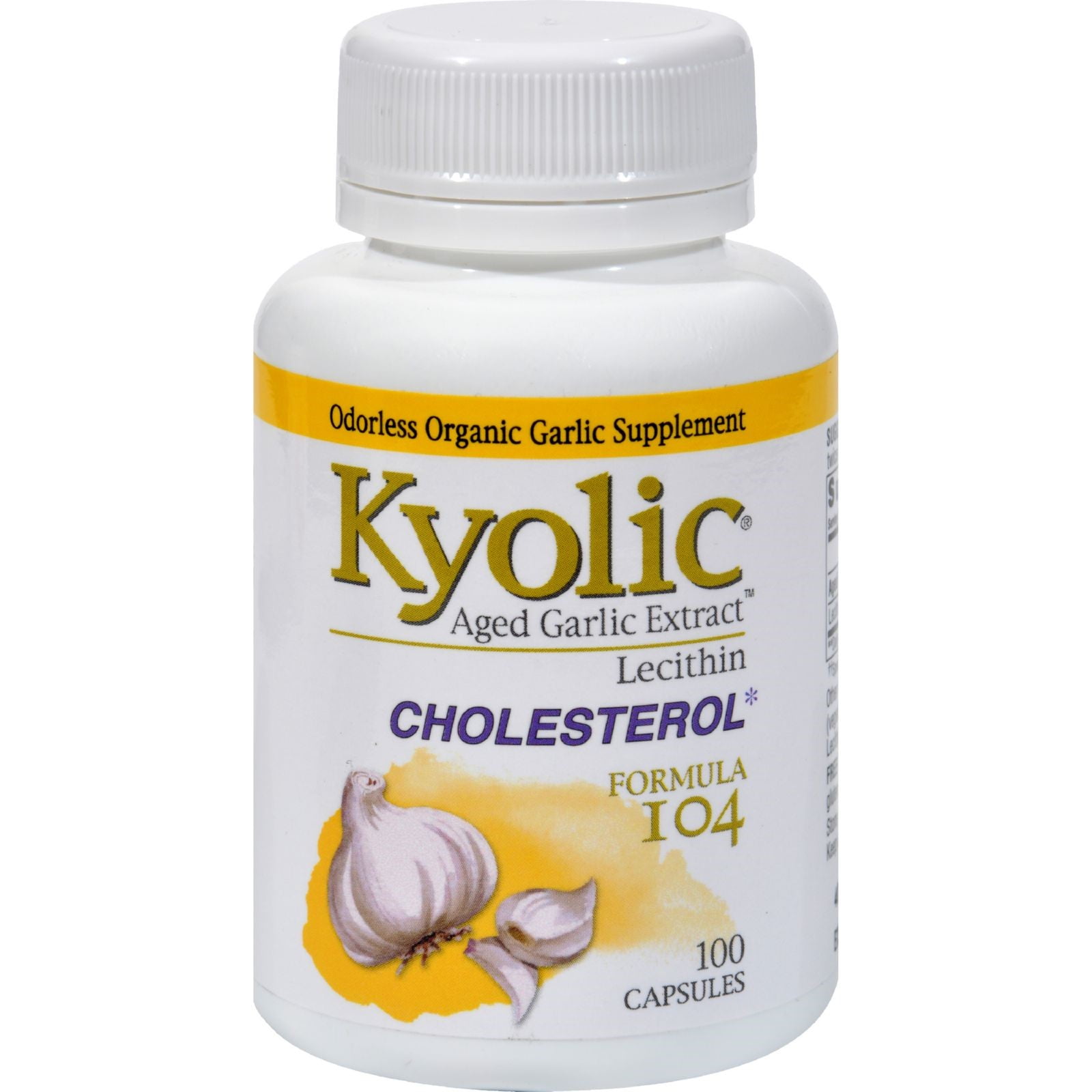 Kyolic Aged Garlic Extract with Lecithin, Cholesterol Formula 104, 100