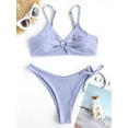 thumbnail image 3 of ZAFUL Women Swimsuit O Ring Cutout Bikini Swimwear Light Blue M, 3 of 6