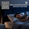 thumbnail image 4 of Dark Gray Wooden Wall Clock Silent Non Ticking, Farmhouse Burlap Solid Grey Color Modern Linen Texture Square Wall Clocks Battery Operated, Decor Clock for Home Office, Living Room, Kitchen, 10 Inch, 4 of 9